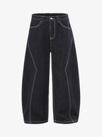 Vintage Topstitched Scimitar Jeans