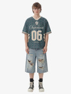 Retro Baroque Pattern Jersey T-Shirt