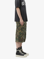 Retro Ripped Camouflage Cropped Jorts - 2387