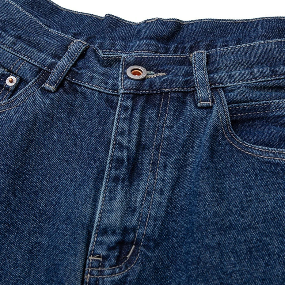 Y2K Blue Loose Denim Shorts — detail shot