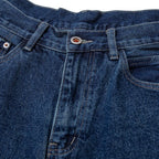 Y2K Blue Loose Denim Shorts — detail shot