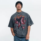 Y2K Hip Hop Graphic Oversized T-Shirt — detail shot