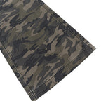 Vintage Camouflage Patchwork Denim Baggy Jeans — fabric close-up