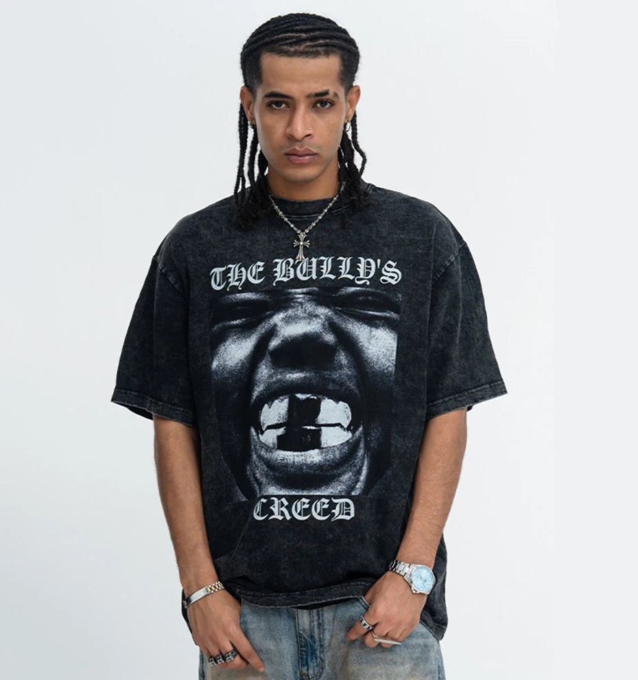 Shirts Y2K Graphic Oversized T-Shirt — detail shot