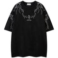 Vintage Embroidered Suede Oversized T-Shirt — styling shot