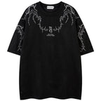 Vintage Embroidered Suede Oversized T-Shirt — styling shot