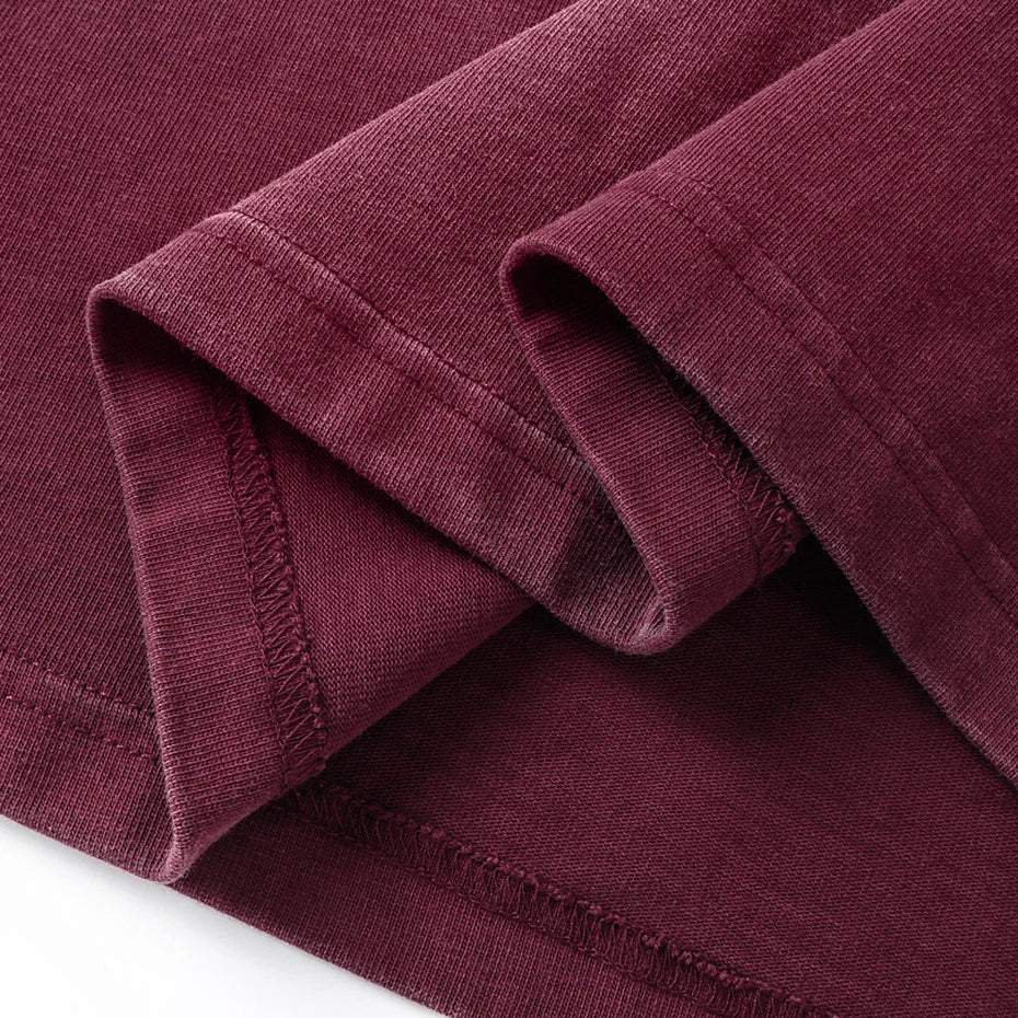 Black Vintage Oversized Long Sleeve Tee — fabric close-up