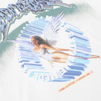Retro Angel Print Loose T-Shirt — styling shot