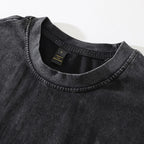 Vintage Eyes Print Oversized T-Shirt — back view