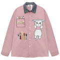 Funny Cat Graphic Long Sleeve Shirt — back view