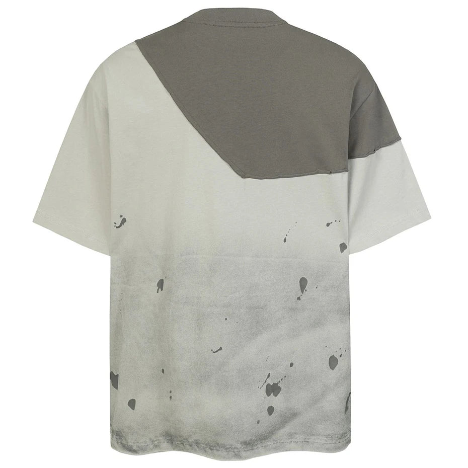 Vintage Color Block Oversized T-Shirt — front view