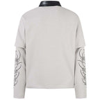 Shirts Vintage Graphic Oversized Long Sleeve Tee — detail shot