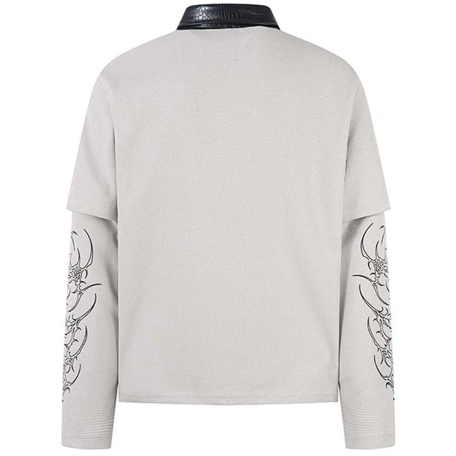 Shirts Vintage Graphic Oversized Long Sleeve Tee — detail shot