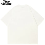 White Beige Dog Graphic T-Shirt — front view
