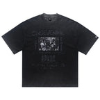 Purple Vintage Graphic Oversized T-Shirt — fit shot