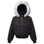 Vintage Padded Fur Oversized Puffer Jacket — styling shot
