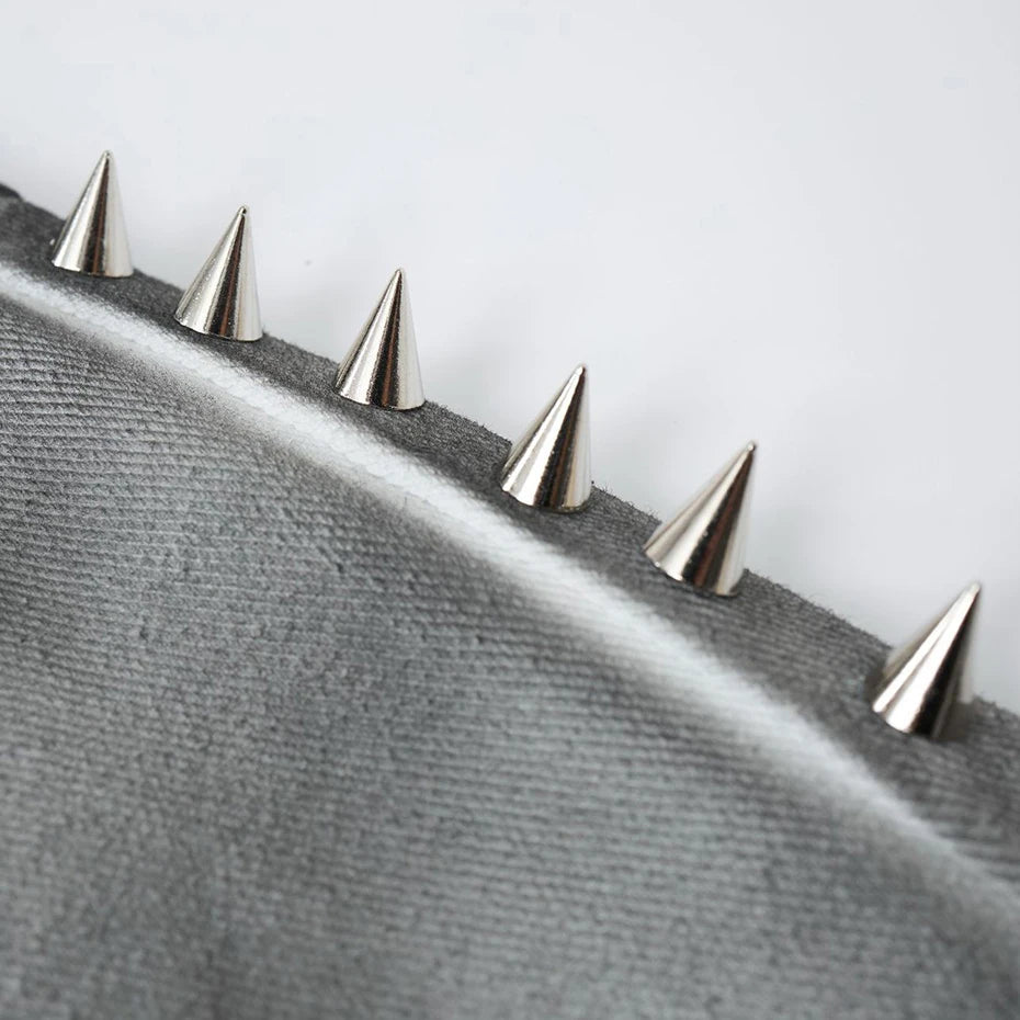 Punk Wide Leg Denim Shorts — fabric close-up