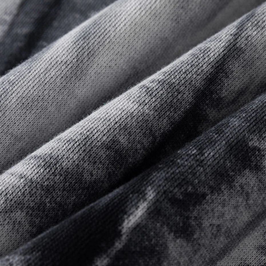 Vintage Tie Dye Oversized Hoodie — fabric close-up