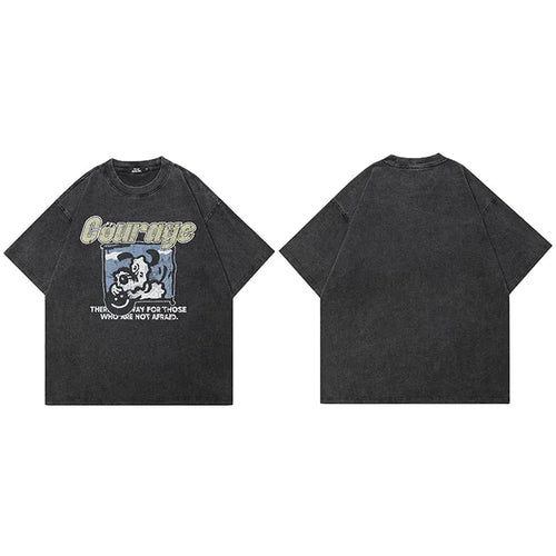Black Dog Washed T-Shirt — detail shot
