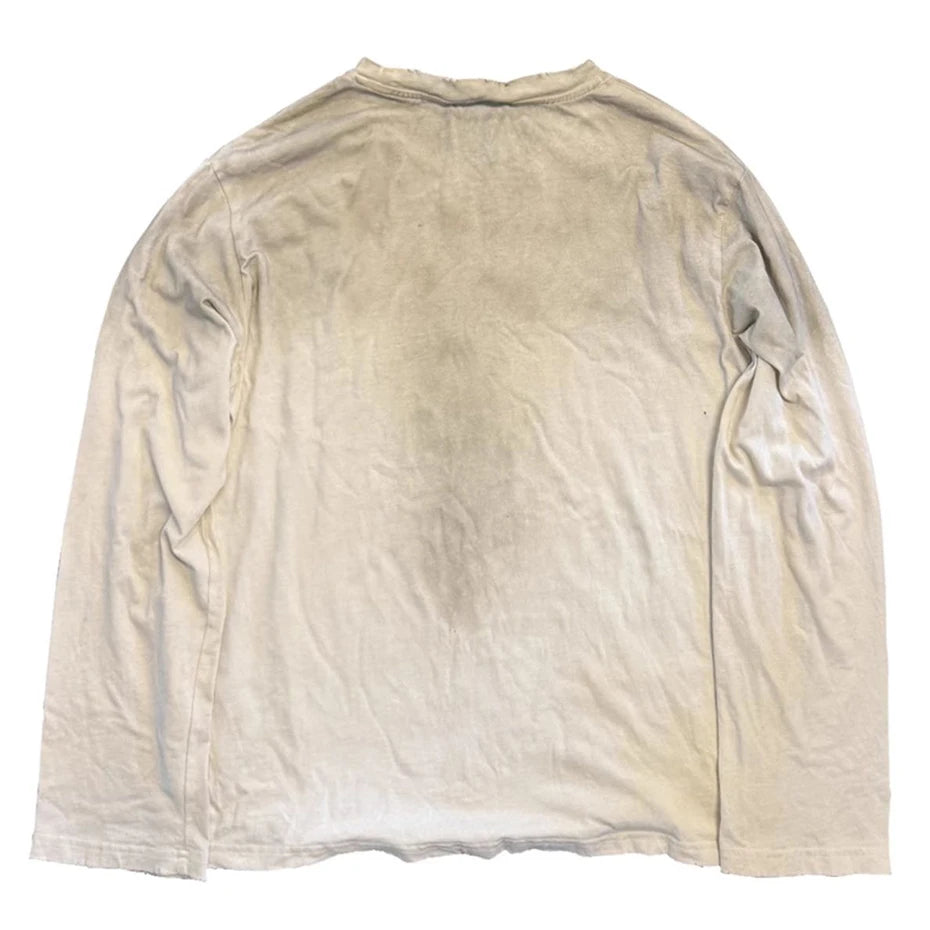 Vintage Graffiti Graphic Oversized Long Sleeve Tee — back view