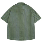 Vintage Striped Loose Shirt — detail shot