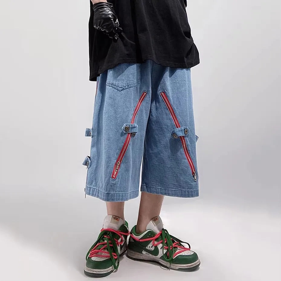 Zip Loose Cargo Shorts — fabric close-up