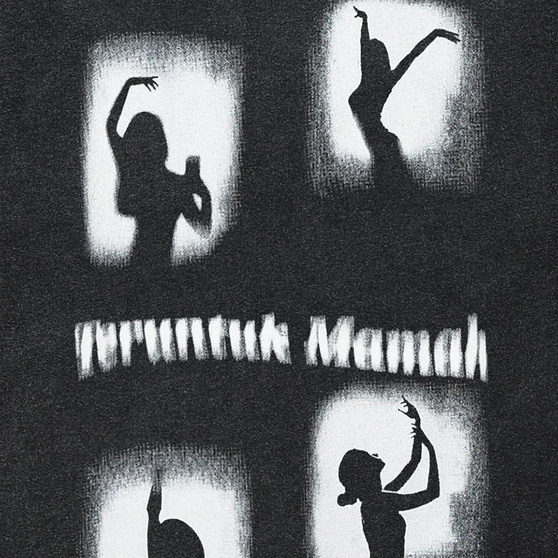 Vintage Black Washed Relaxed T-Shirt — back view