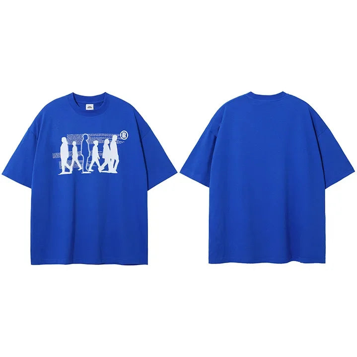 Black Shadow Graphic T-Shirt — flat lay