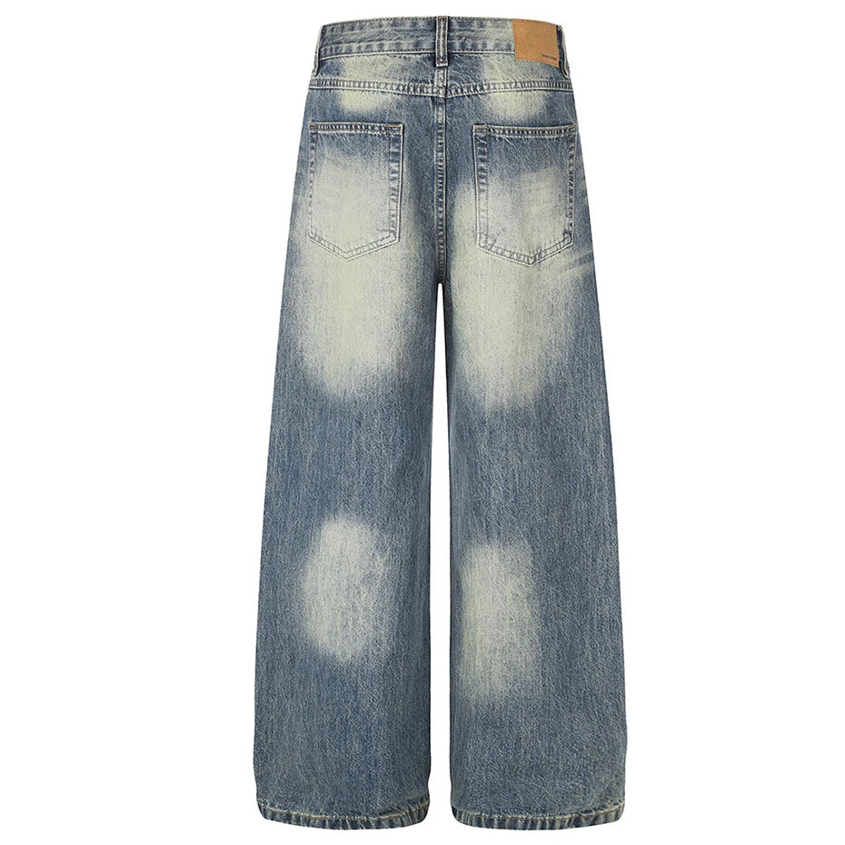 Vintage Denim Loose Jeans — back view