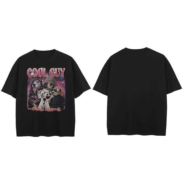 Black Dog Faded T-Shirt — fit shot
