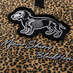 Y2K Leopard Patchwork Oversized T-Shirt — detail shot