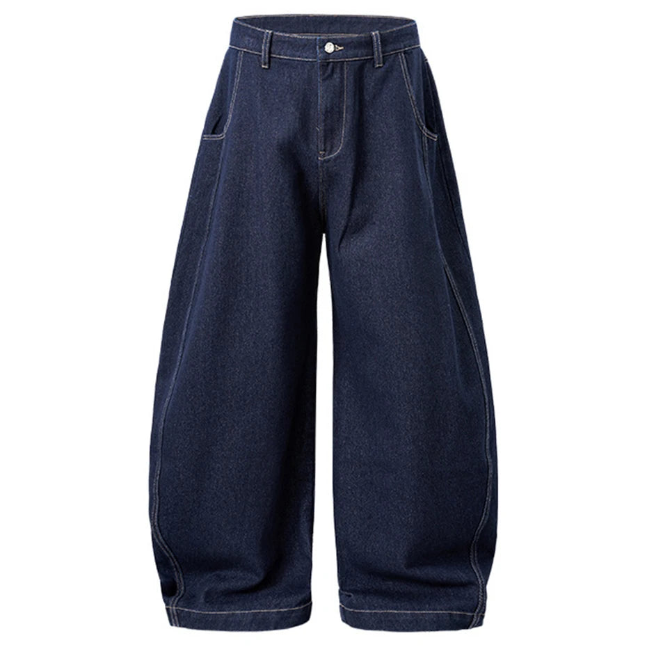 Vintage Denim Baggy Jeans — back view