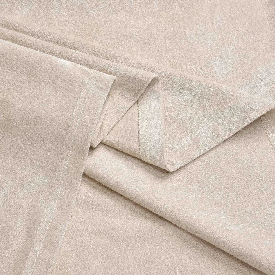 Y2K Vintage Suede Oversized T-Shirt — fabric close-up