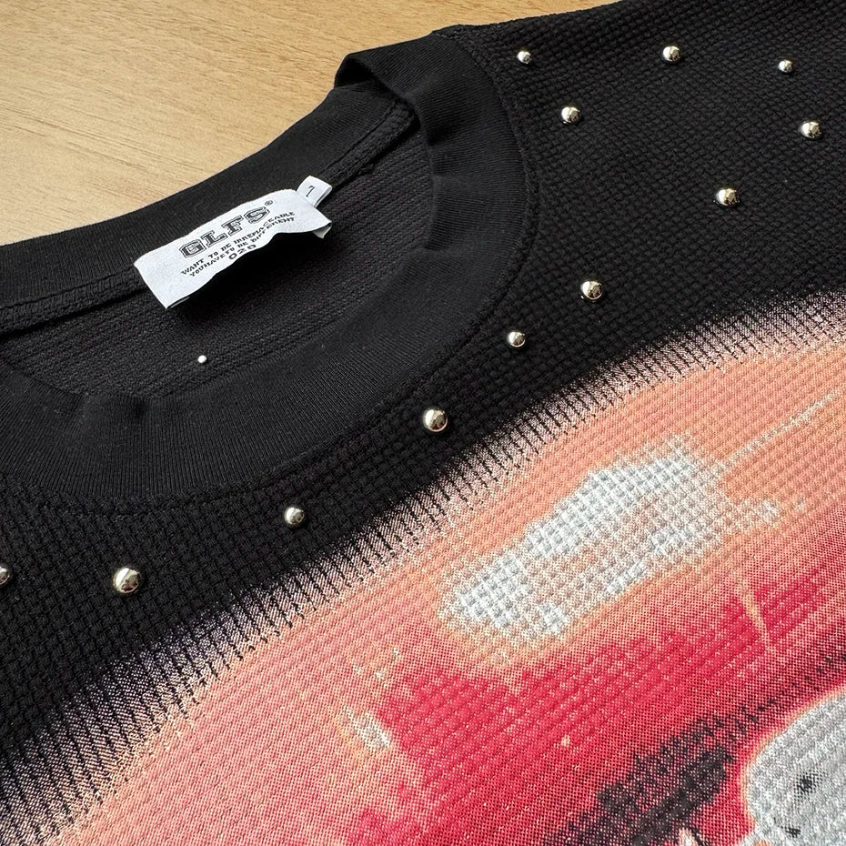 Punk Graphic Oversized T-Shirt — back view