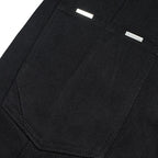 Flared Red Denim Flare Jeans — back view