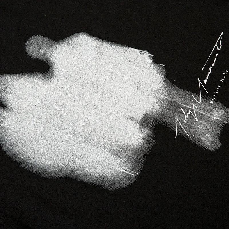 Vintage Shadow Print Oversized T-Shirt — back view