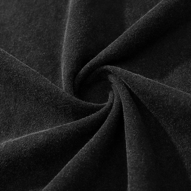 Faded Retro Black Graphic Oversized T-Shirt — fit shot