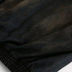 Vintage Padded Denim Oversized Puffer Jacket — fabric close-up