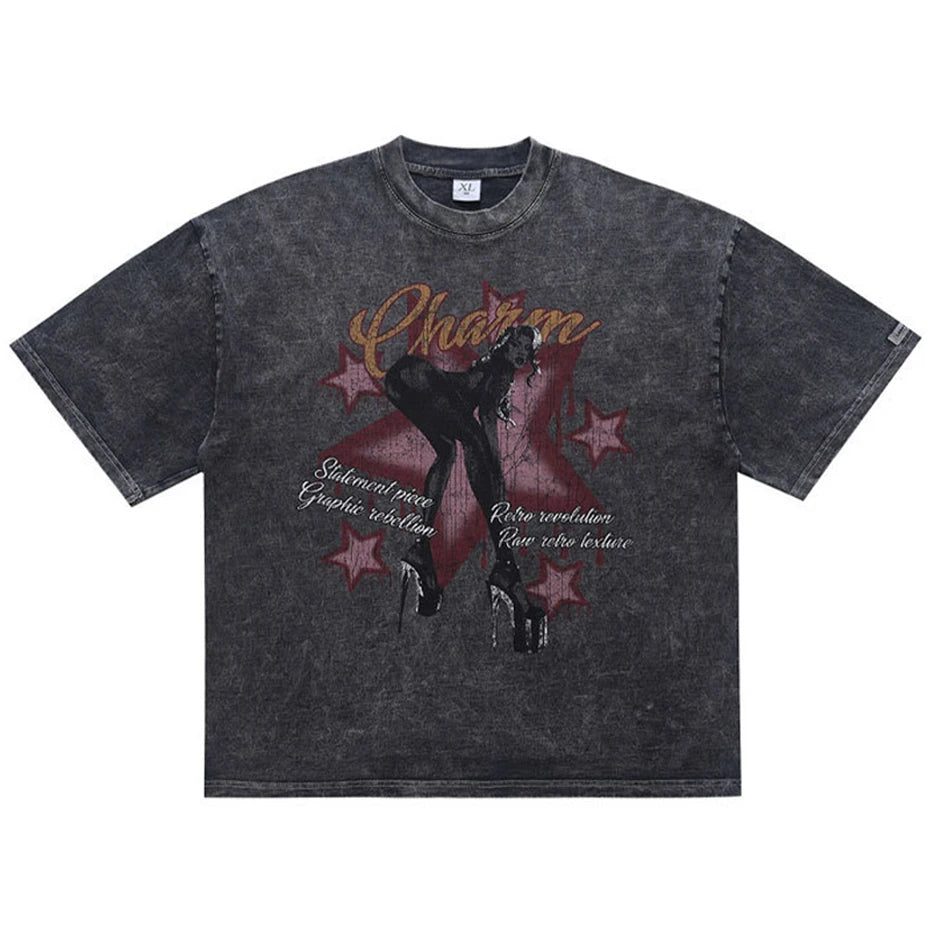 Y2K Hip Hop Graphic Oversized T-Shirt — styling shot