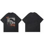 Vintage Retro Black Washed T-Shirt — styling shot