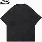 Rock Retro Black Washed T-Shirt — back view
