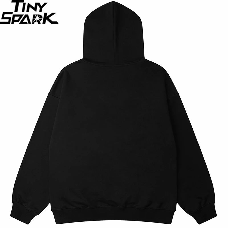 Black Shadow Graphic Hoodie — back view