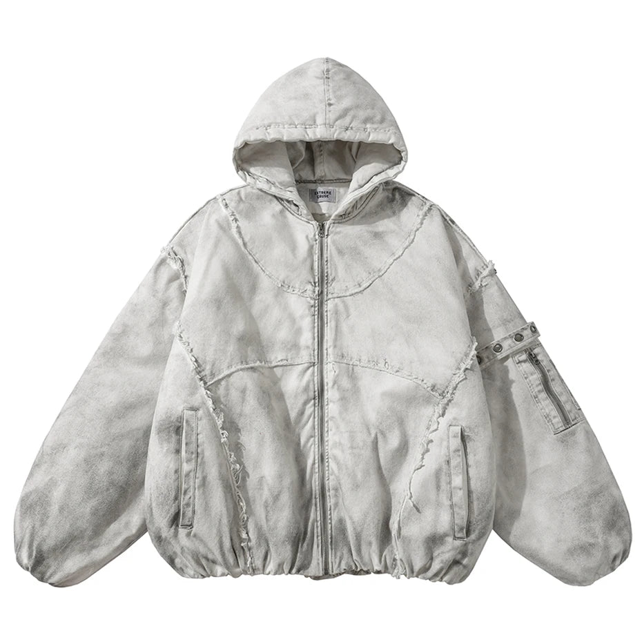 Vintage Hooded Oversized Puffer Jacket — styling shot
