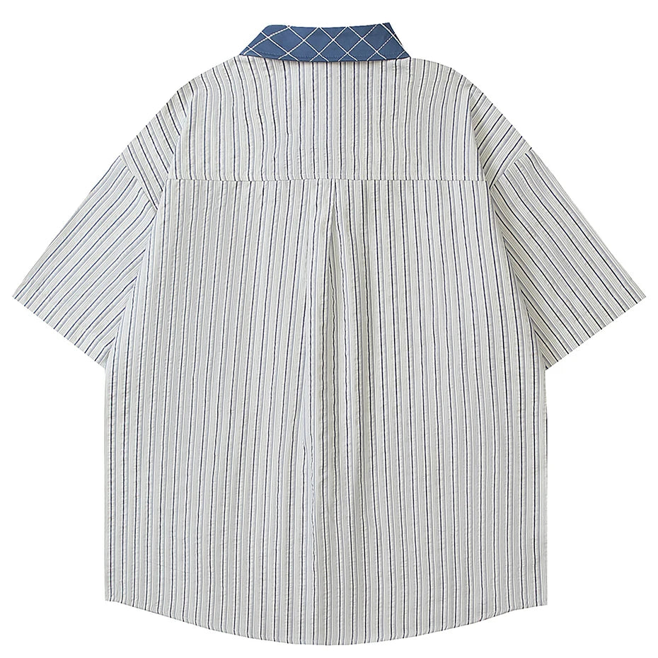 Vintage Cartoon Graphic Loose Shirt — front view
