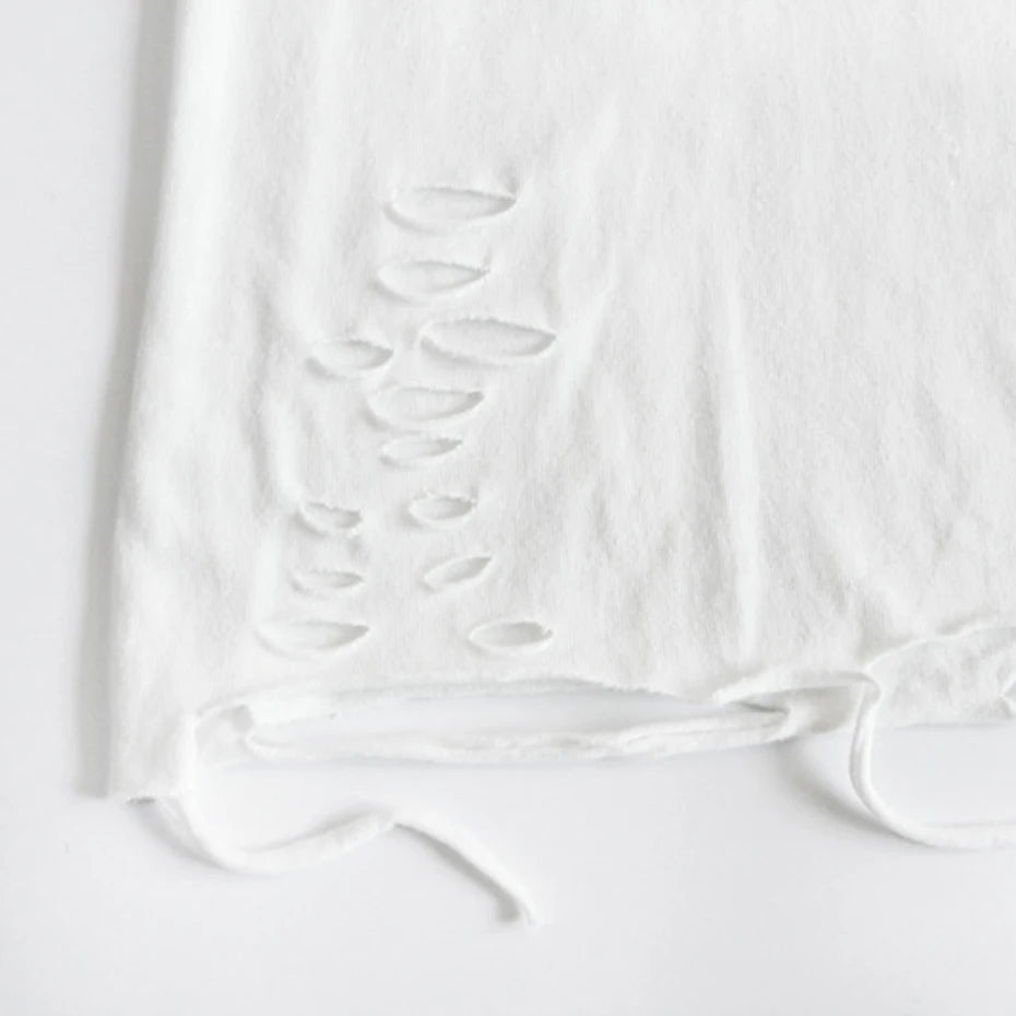 Shirts Vintage Oversized Long Sleeve Tee — fabric close-up