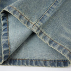 Tactical Y2K Loose Denim Shorts — fabric close-up