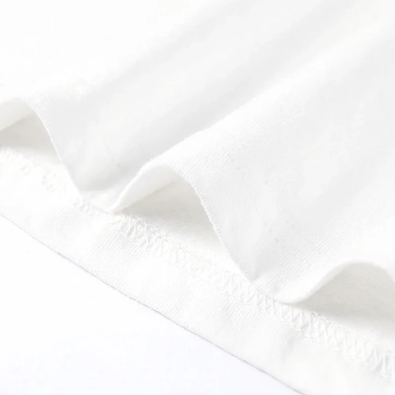 Vintage White Kanji Dog Graphic T-Shirt — detail shot