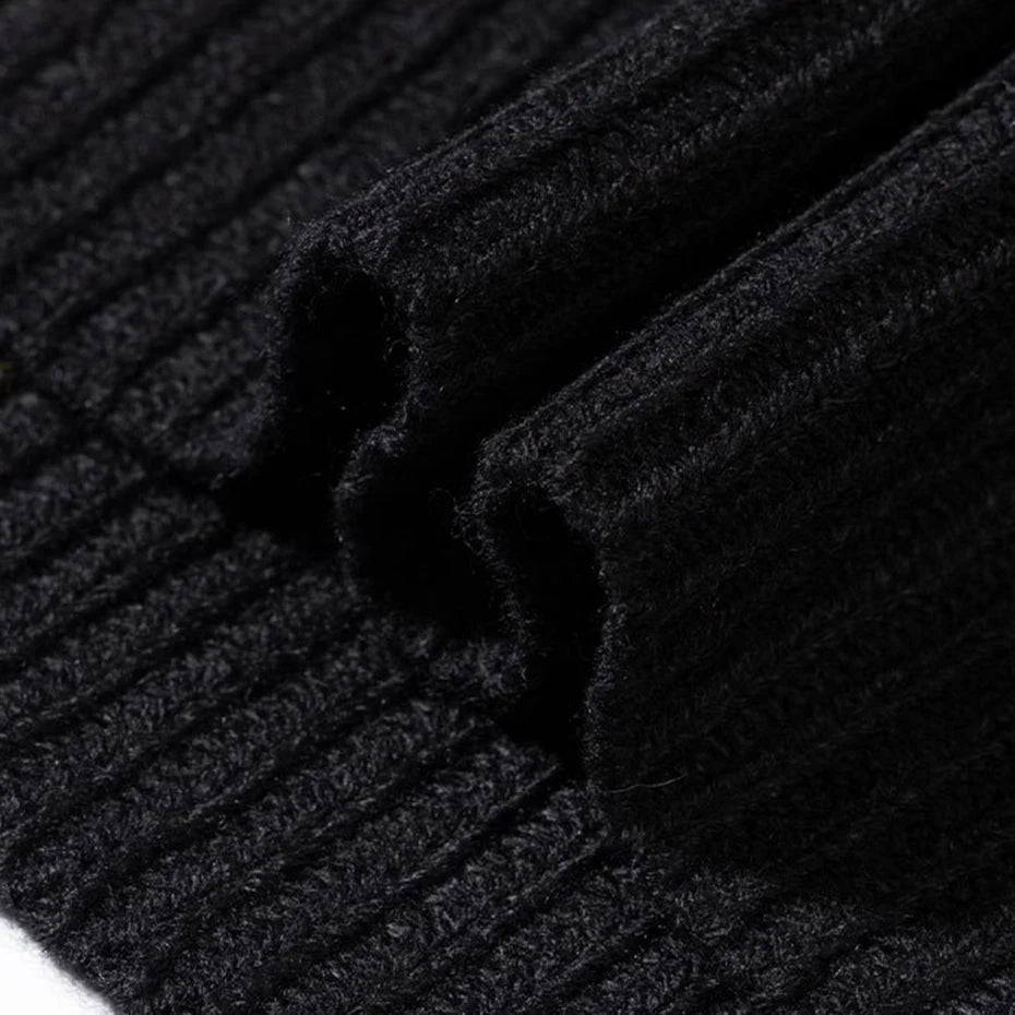 Y2K Skeleton Graphic Knit Oversized Sweater — fabric close-up