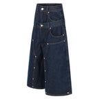 Jeans Blue Loose Denim Shorts — front view