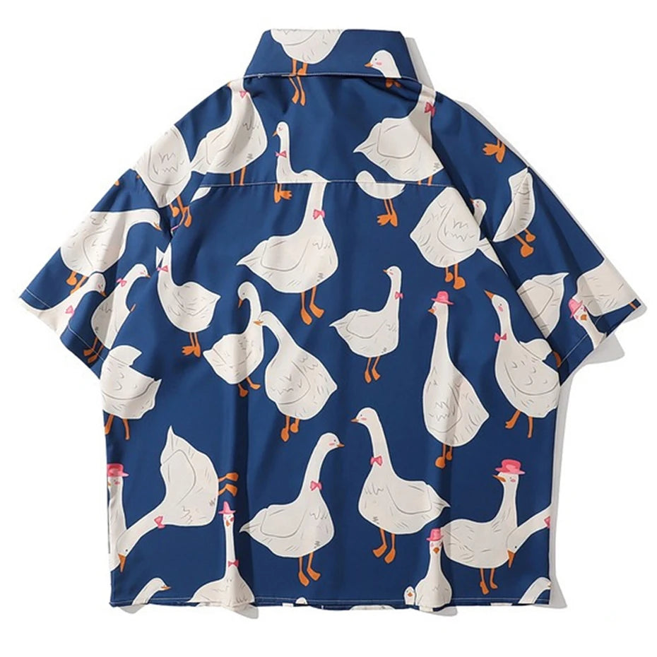 Y2K Graphic Oversized Shirt — front view